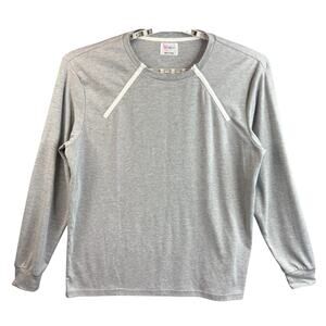 ComfyChemo Men's XL Chemo Comfort Long Sleeve Shirt Gray